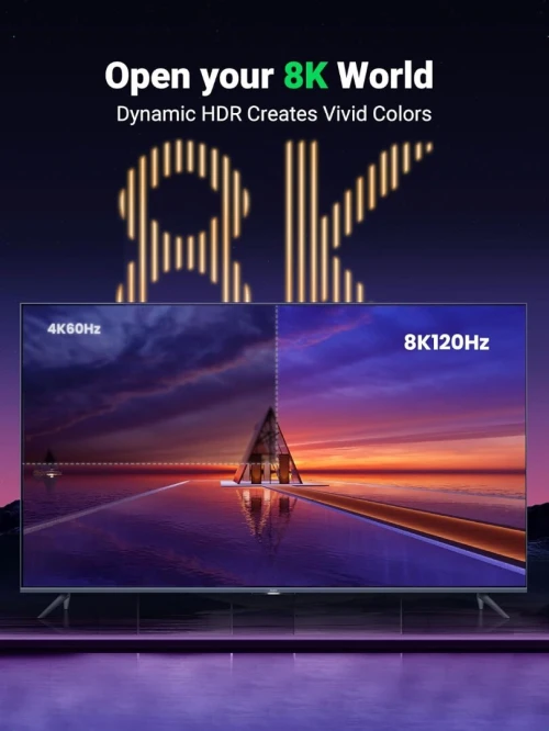 Rallonge HDMI 2.1 8K 60Hz UGREEN REF : 40447 Tressé en Maille de Coton