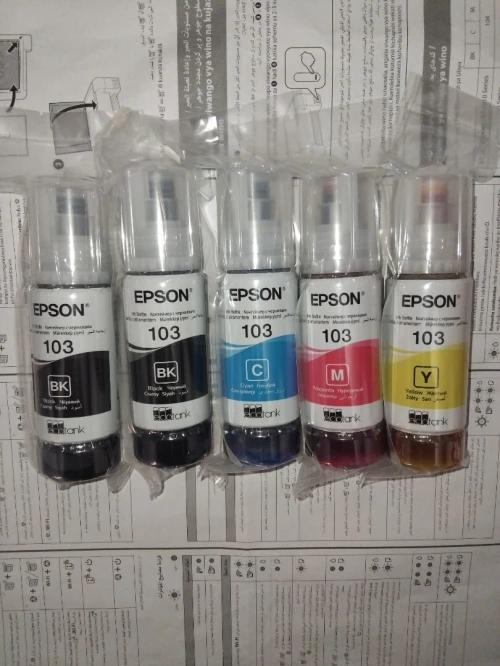 PACK 05 BOUTEILLE ORIGINALE D'ENCRE EPSON E103