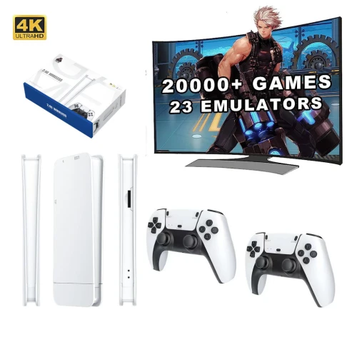 M15 Game Stick Pro Console de jeu vidéo 4k Rétro +20000 Jeux classiques HD 4K avec 2 manette sans fil