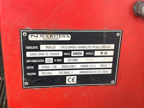 Cintreuse de profilés mc400_9 nargesa