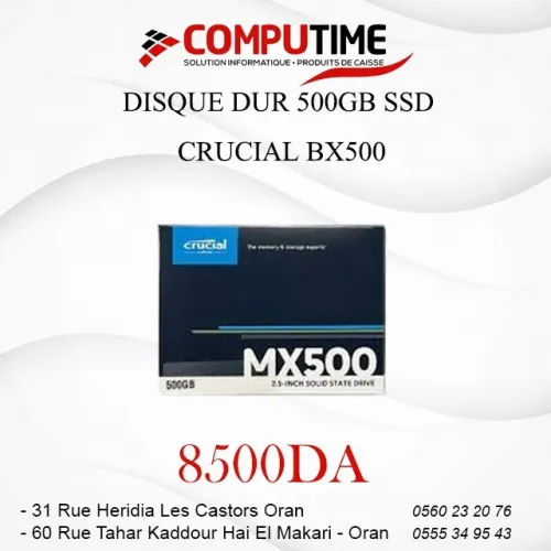DISQUE DUR 500GB SSD CRUCIAL BX500