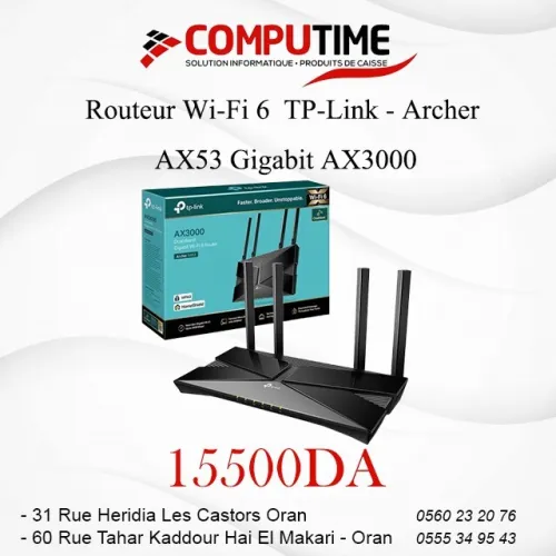 Routeur Wi-Fi 6  TP-Link - Archer AX53 Gigabit AX3000