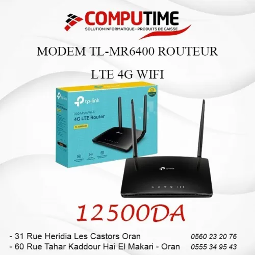 Modem/Routeur TP-LINK TL-MR6400 4G LTE WiFi N 300 Mbps
