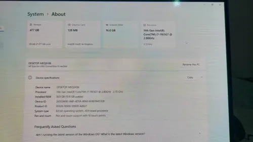 HP Specter X360 Convertible 13,3