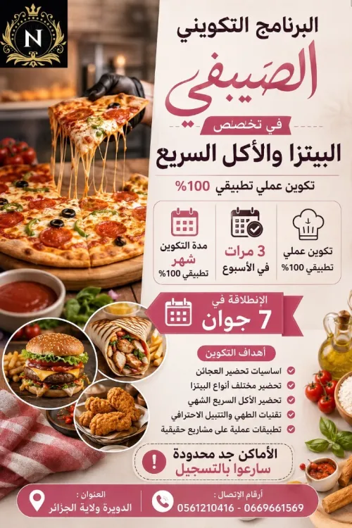 تكوين البيتزا والأكل السريع