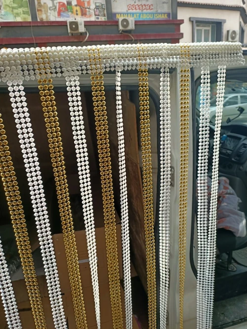 Rideaux de cuisine en strass 