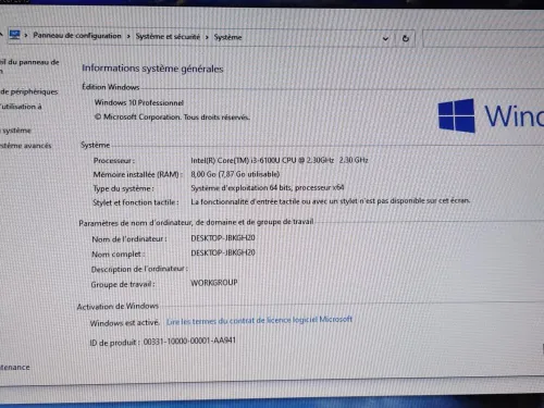 THINKPAD L460 / INTEL I3 6 EME / 8G / 128 SSD / 14 +CARTABLE