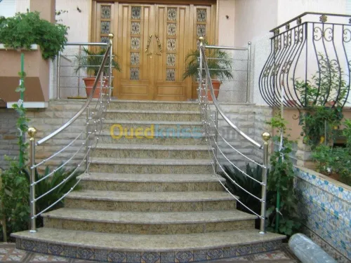 rampe escalier en inox