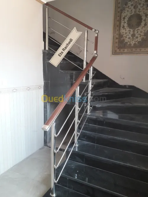 rampe escalier en inox