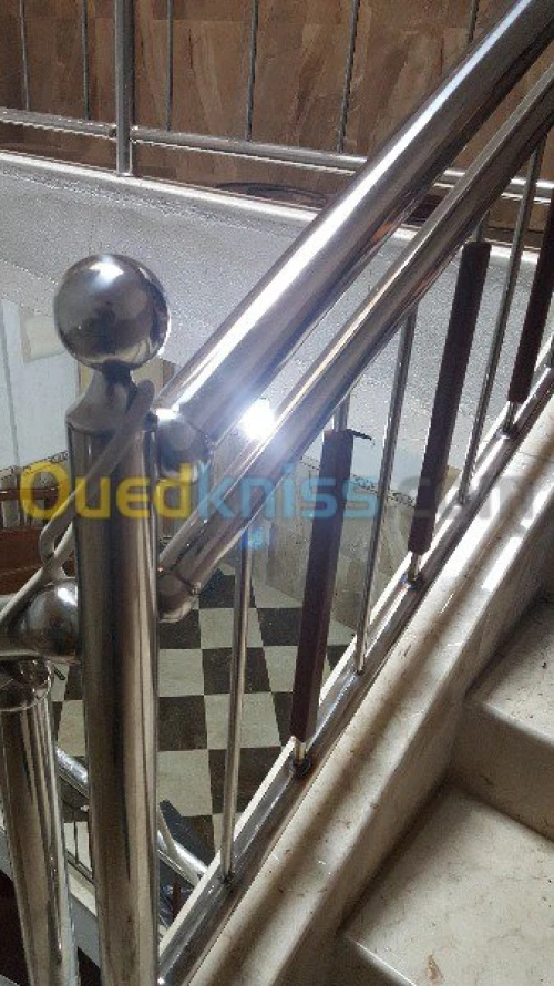 rampe escalier en inox