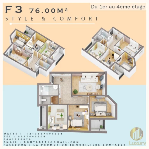 Vente Appartement Studio F2 F3 Blida Blida
