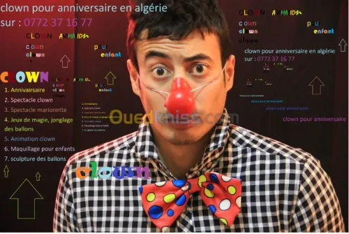 clown anniversaire domicile sur alger