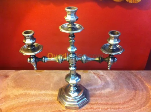 Chandelier Bougeoir en étain