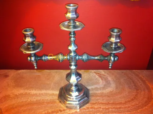 Chandelier Bougeoir en étain