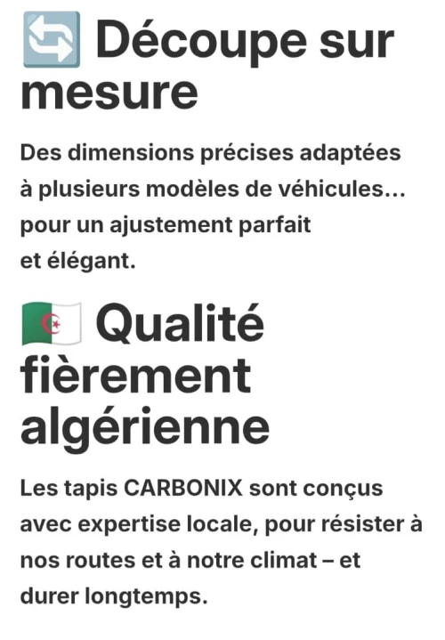 Tapis 5d carbonix