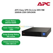 ONDULEUR APC RACKABLE SRV2KRI 2000 VA 230 V EASY UPS  2KVA