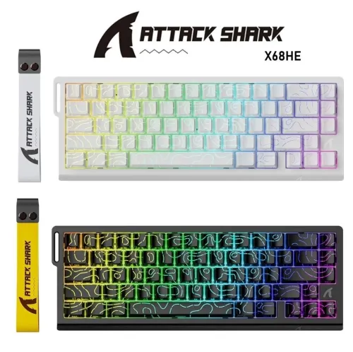 PROMO CLAVIER ATTACK SHARK X68HE MAGNTIQUE switch RGb