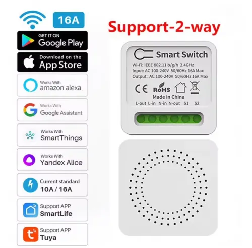 Mini switch wifi Tuya 16A