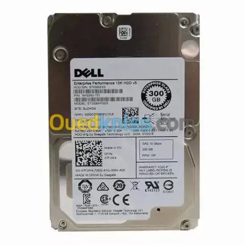 Dell SAS 300GB 15K RPM SAS 12Gbps 2.5inch DISKDUR POUR SERVER
