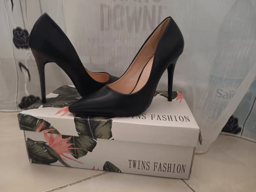 Escarpins classique noir talon 10 cm 