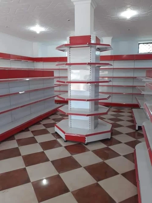 étagère métallique superette