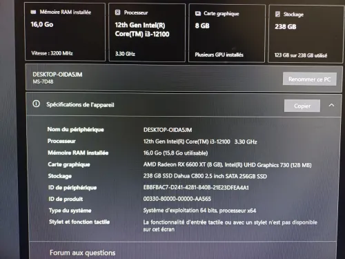PC GAMER I3 12100 RX 6600XT