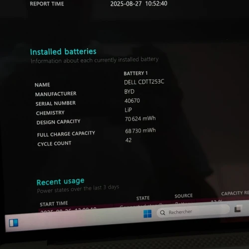 DELL PRECISION 5490 / ULTRA 9 185H / 64Go DDR5 / 512SSD / NVIDIA RTX 2000 ADA 8Go/ 14 QHD+
