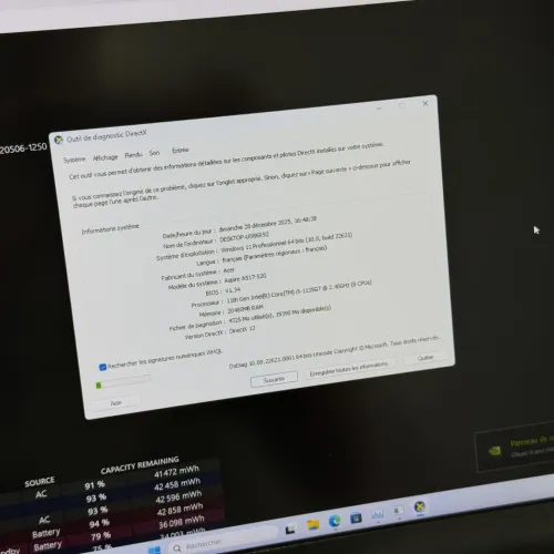 Acer Aspire 5 A517 / i5-1135G7 / 20 Go DDR4 / 512 Go SSD / MX450 / 17.3 FHD