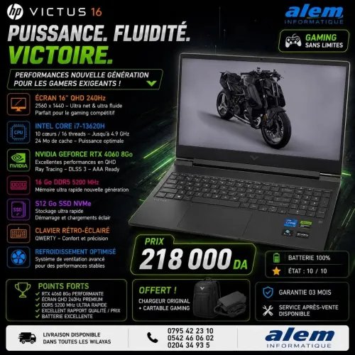 HP Victus 16 Gaming / i7-13620H / RTX 4060 / QHD 240Hz