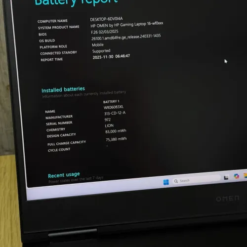 HP OMEN 16 / 13th I9-13900HX / 16Go DDR5 / 1To SSD / NVIDIA RTX 4060 8Go / 16 QHD 240Hz
