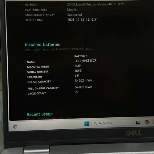 DELL LATITUDE 5350 / UTRA 5 125U / 16Go DDR5x / 512SSD / 13.3 FHD