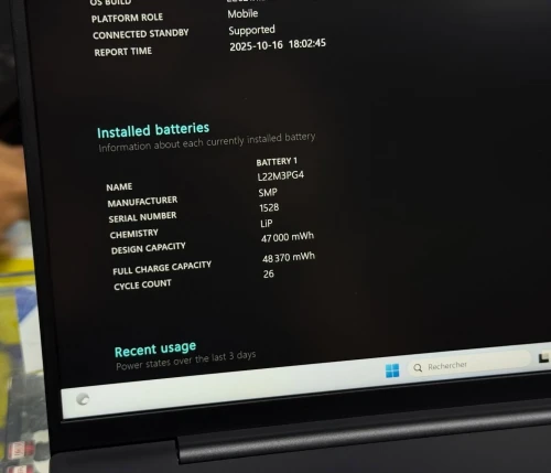 LENOVO THINKPAD E16 / RYZEN 5 7530U / 16GO DDR4 / 256Go SSD / 16 FHD+ WUXGA