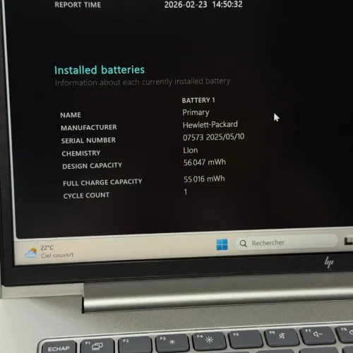 HP EliteBook 640 G11 Tactile / Intel Ultra 5 135U / 16 Go / 512 Go SSD / 14 FHD+