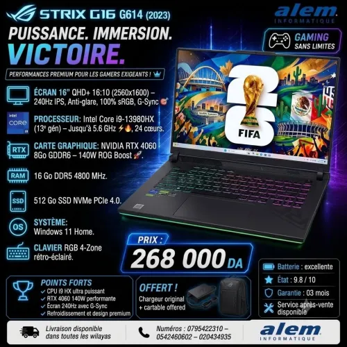 ASUS ROG Strix G16 G614 / i9-13980HX / RTX 4060 / 240Hz