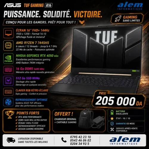 ASUS TUF Gaming A16 / Ryzen 7 7445HS / RTX 4050 / 144Hz