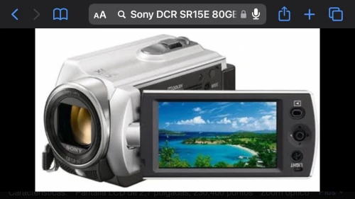 Caméscope Sony DCR SR15E avec accessoires 