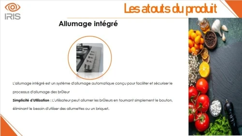 TABLE DE CUISSON IRIS 4 FEUX 60CM