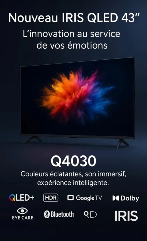 IRIS TV 43QLED Q4030 GOOGLE TV ANDROID FHD 1080P