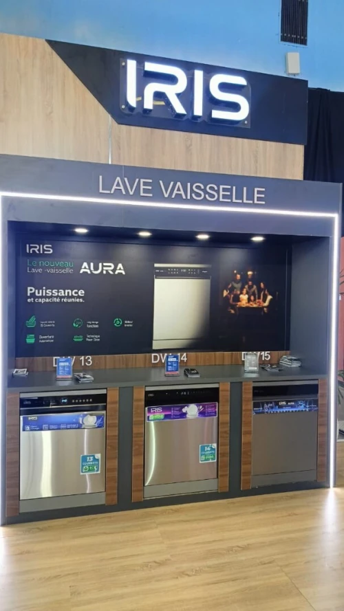IRIS LAVE VAISSELLE 13 COUVERT (NOIR/INOX)