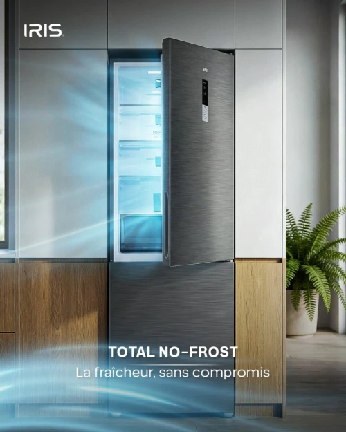 REFRIGERATUER IRIS IR-CN410 NO-FROST COMBINÉ INOX