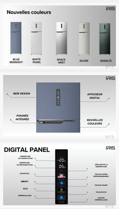 REFRIGERATEUR IRIS IR-DD400 DEFROST (AFFICHEUR DIGITAL)