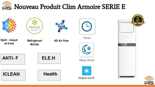 Climatiseur IRIS SPLIT Armoire SERIE E (48K BTU / 60K BTU)