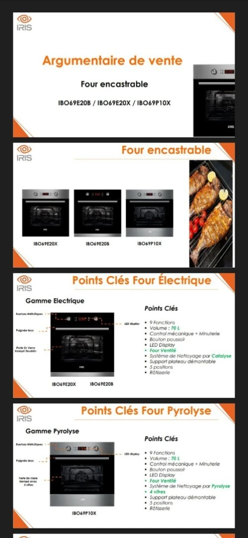 FOUR IRIS ENCASTRABLE ELECTRIQUE