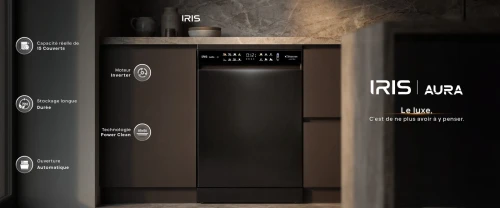 IRIS LAVE VAISSELLE 15 COUVERT INOX