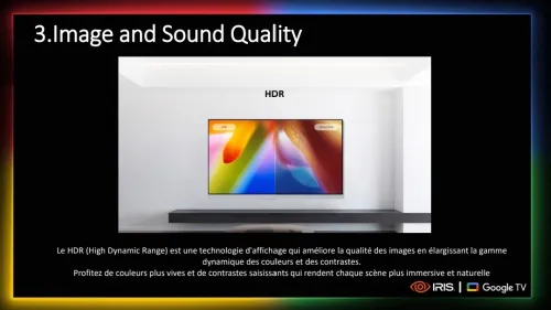 TV IRIS 50 G5030 GOOGLE TV 50POUCES UHD 4K