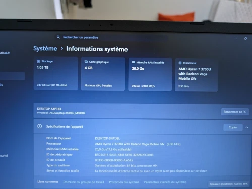 Asus vivobook M509D Ryzen 7 20Gb/1Tb