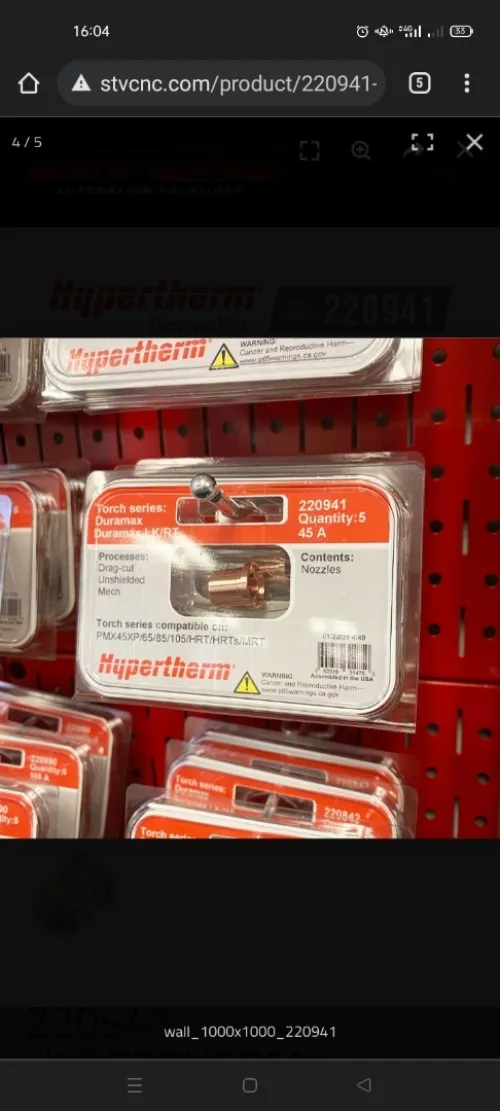 Hypertherm consommables originaux torches Power Max