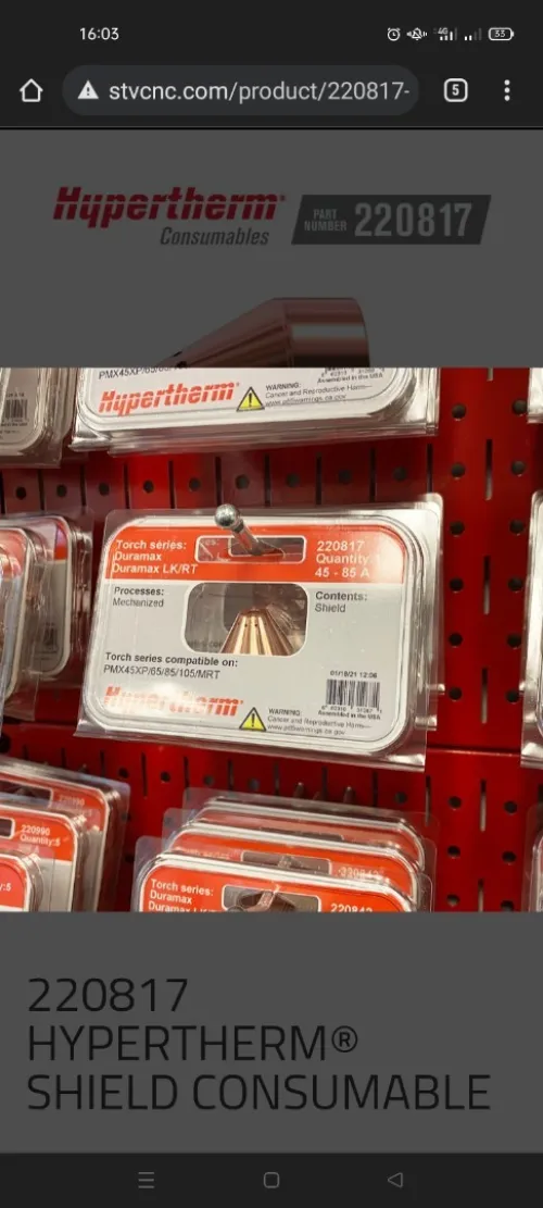 Hypertherm consommables originaux torches Power Max
