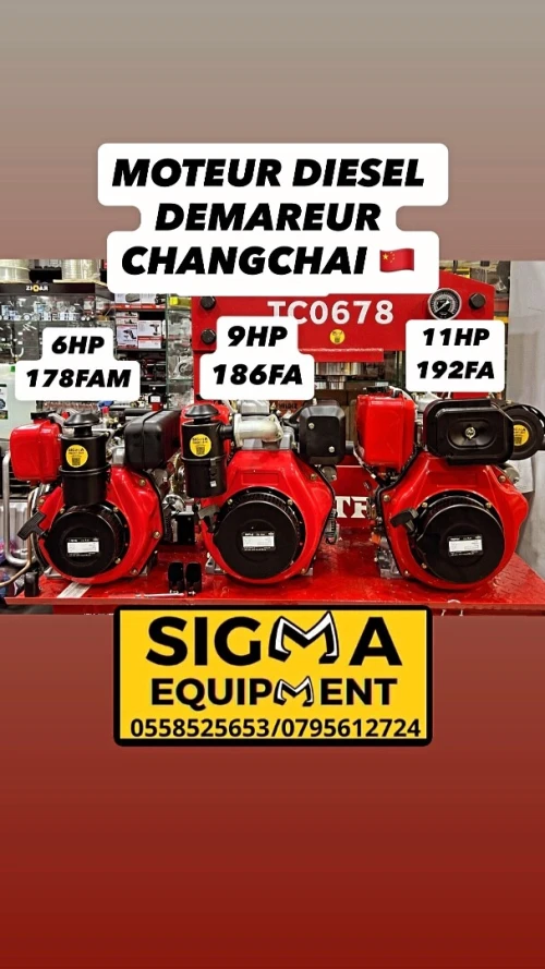 MOTEUR 1 CYLENDER DIESEL / ESS / 192FAM / 190F / 188F / 186FAM / 178FAM / 170FA / 15LD315 / GX390 / 168F / EY20D