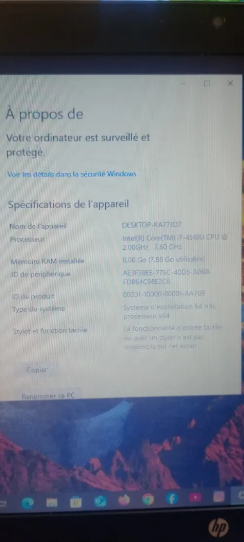 Hp i7 4generation البطارية لا تعمل ram 8gb dusc 512ssd